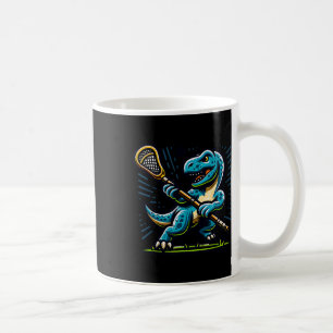 Caneca De Café Lacrosse Dinossauro Esportes Elegantes Retrô Diver