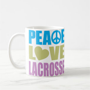 Caneca De Café Lacrosse do amor da paz