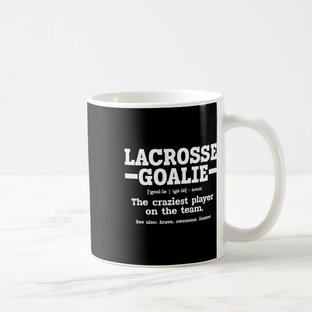 Caneca De Café Lacrosse Goalie Definition (Direita)