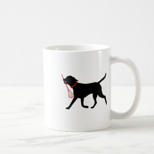 Caneca De Café Lacrosse Labrador Fetch Lacrosse Stick Black Lab T