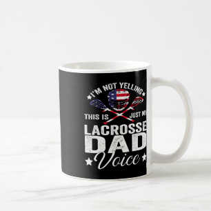 Caneca De Café Lacrosse Lax Eu não estou gritando apenas minha vo