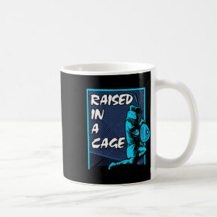 Caneca De Café Lacrosse Lax Goalie Cresceu Em Uma Gaiola