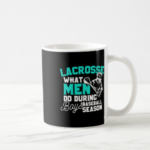 Caneca De Café Lacrosse O Que Os Homens Fazem Durante O Presente