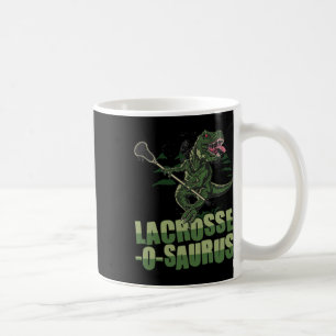Caneca De Café Lacrosse-o-saurus - Jogador de Lacrosse Engraçado 
