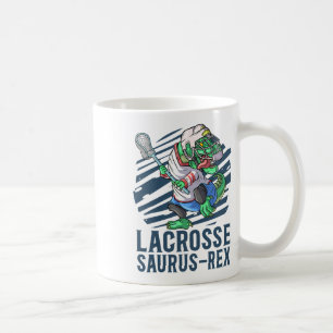 Caneca De Café Lacrosse-o-saurus T Rex Dinossaur Com Lacrosse Sti