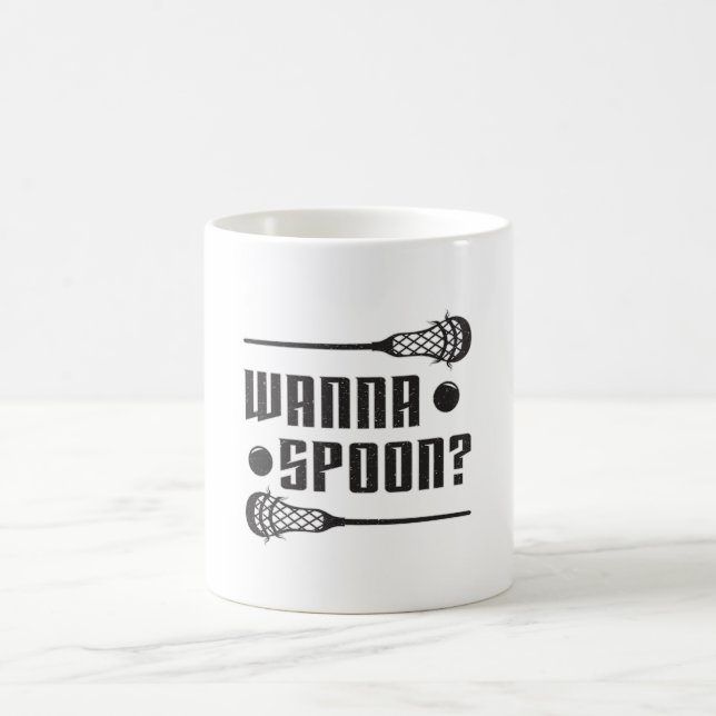 Caneca De Café Lacrosse Player Lax Wanna Spoon Ideia Engraçada de (Centro)