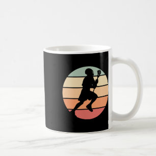 Caneca De Café Lacrosse Player Vintage Retro Sunset