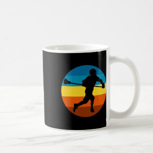 Caneca De Café Lacrosse Retro Sunset - Jogadores De Lacrosse