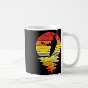 Caneca De Café Lacrosse Sunset Retro Lax Player Equipe de treinad