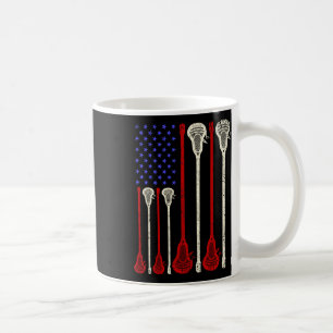 Caneca De Café Lacrosse Usa Flag American Lax Sticks