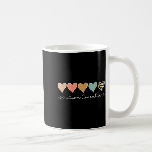 Caneca De Café Lactation Consultant Leopard Heart, Valentine's Da (Direita)