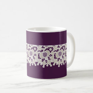 Caneca De Café Lacy Purple Coffee Mug