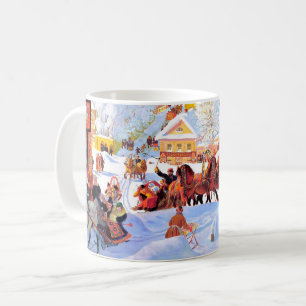Caneca De Café "Lado-Lama". Presente de Natal em Arte Russa
