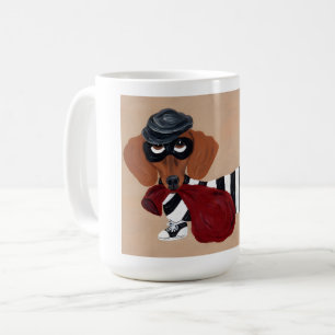 Caneca De Café Ladrão de Petiscos Dachshund Assaltante