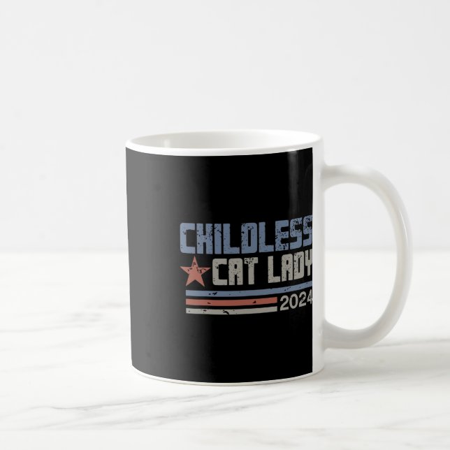 Caneca De Café Lady 2024 Engraçado Eleições Políticas Democrata 6 (Direita)