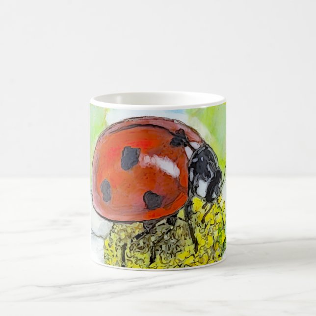 Caneca De Café Lady Bug on A Daisy (Centro)