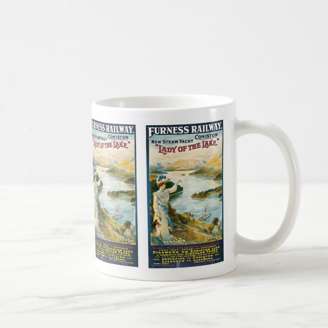 Caneca De Café Lady da ferrovia do Lago ~ Furness (Direita)