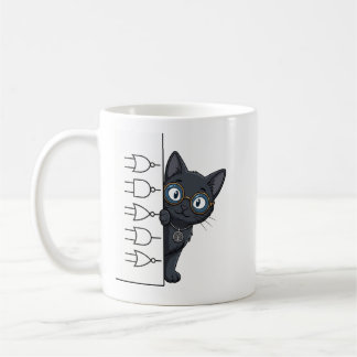 Caneca de café Lady Justice Black Cat Lawyer