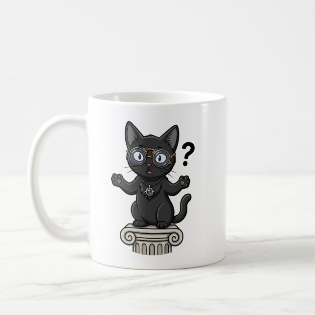Caneca de café Lady Justice Black Cat Lawyer  (Esquerda)