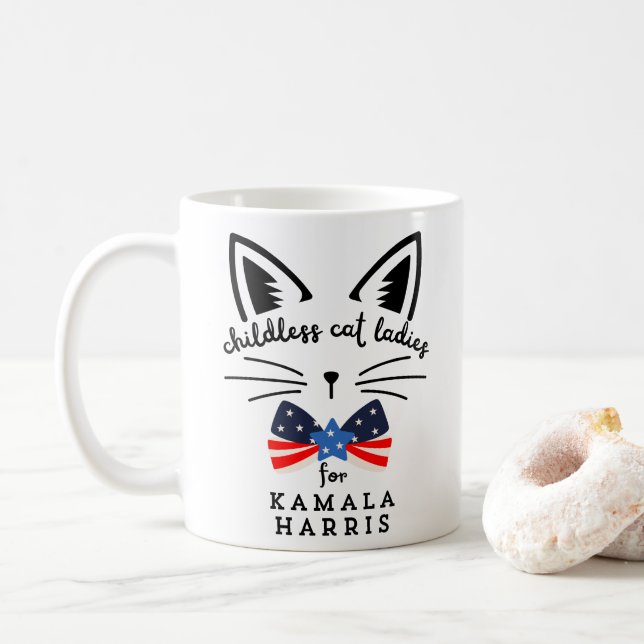 Caneca De Café Lady Kamala Harris 2024, Presidente (Com Donut)