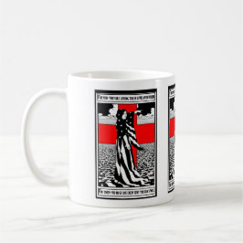 Caneca De Café Lady Liberty WI US Patriotic Poster 1918