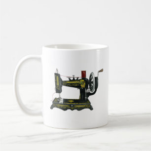 Caneca De Café Lady Washington Vintage Sewing Machine Mug