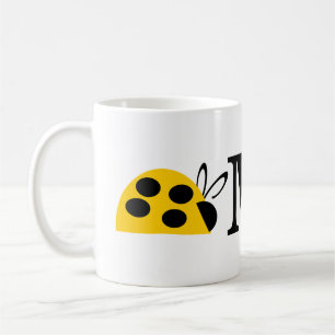Caneca De Café Ladybug Amarelo-bonito personalizado
