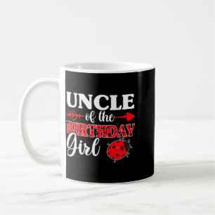 Caneca De Café Ladybug Girl e Tio Camisa Tio do Aniversário