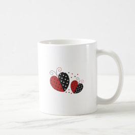 Caneca De Café Ladybug Heart fofo