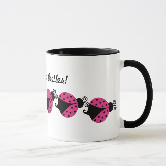 Caneca de Café Ladybug Rosa e Preto (Direita)
