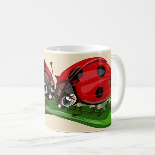 Caneca De Café Ladybugs  (Frente Esquerda)