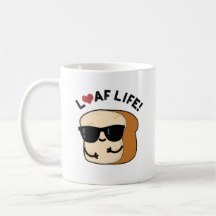 Caneca De Café Laf Life Cute Positive Bread Pun