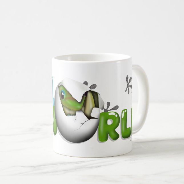 Caneca De Café Lagartixa bebê no ovo  (Frente Esquerda)