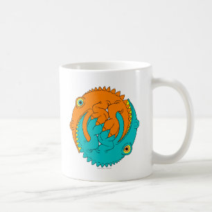 Caneca De Café Lagartos de Yin Yang