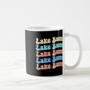Caneca De Café Lago Bum Retro Groovy Vida no Lago Vibrações de Ve