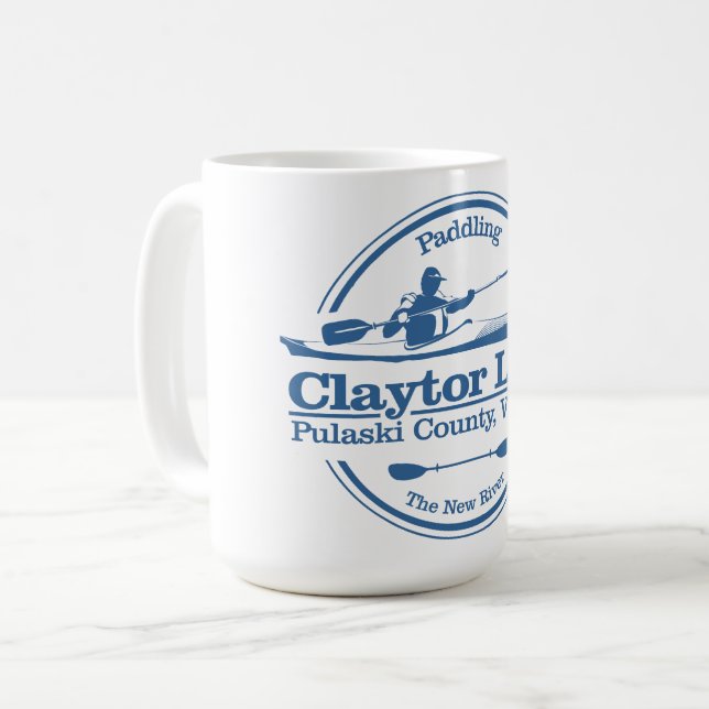 Caneca De Café Lago Claytor (SK) (Frente Esquerda)