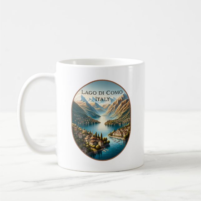 Caneca De Café Lago Como, Itália (Esquerda)