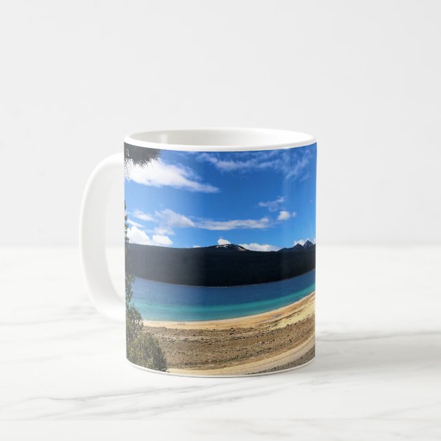 Caneca De Café Lago Crescent, Oregon (Frente Esquerda)