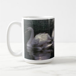 Caneca De Café Lago de Cisnes ao Luar