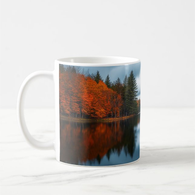 Caneca De Café Lago de Outono (Esquerda)