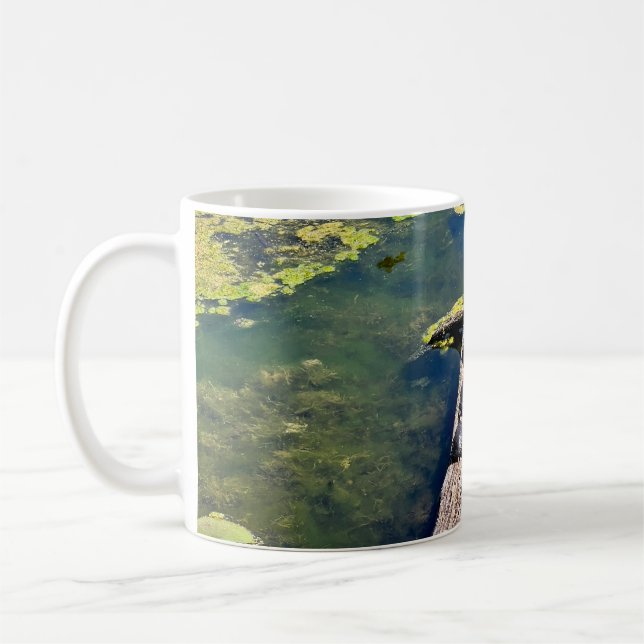 Caneca De Café Lago Erie Metropark Turtle Log (Esquerda)