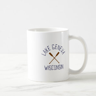 Caneca De Café Lago Genebra Wisconsin Outdoors Antigo 1 