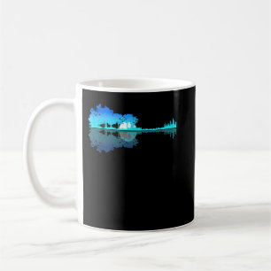 Caneca De Café Lago Guitarra Amor Sombra Guitarra Músico
