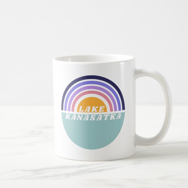 Caneca De Café Lago K Retro Rainbow Mug (Direita)