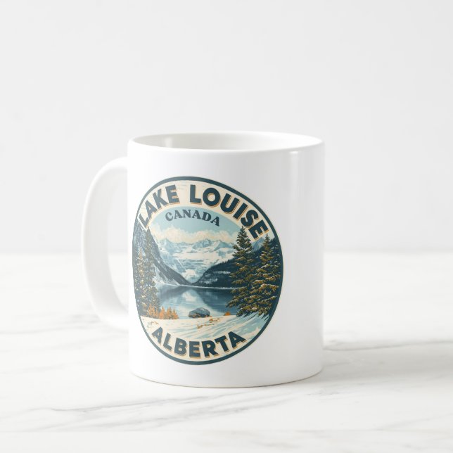 Caneca De Café Lago Louise Canadá Viagem Presente Parque Nacional (Frente Esquerda)