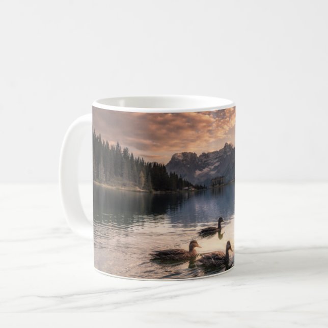 Caneca De Café Lago Misurina|Dolomites, Itália (Frente Esquerda)