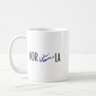 Caneca De Café Lago Norris Tennessee Arte de Costa Azul Preto