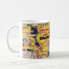 Caneca De Café Lago Retro Sunapee NH
