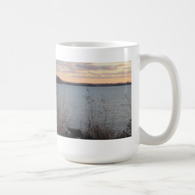 Caneca De Café Lago Shore Sunset Mug (Direita)
