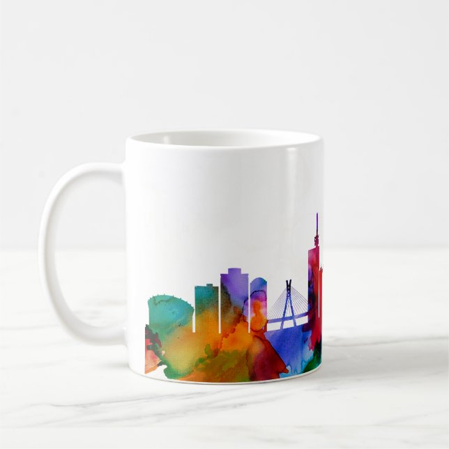 Caneca De Café Lagos Skyline (Esquerda)